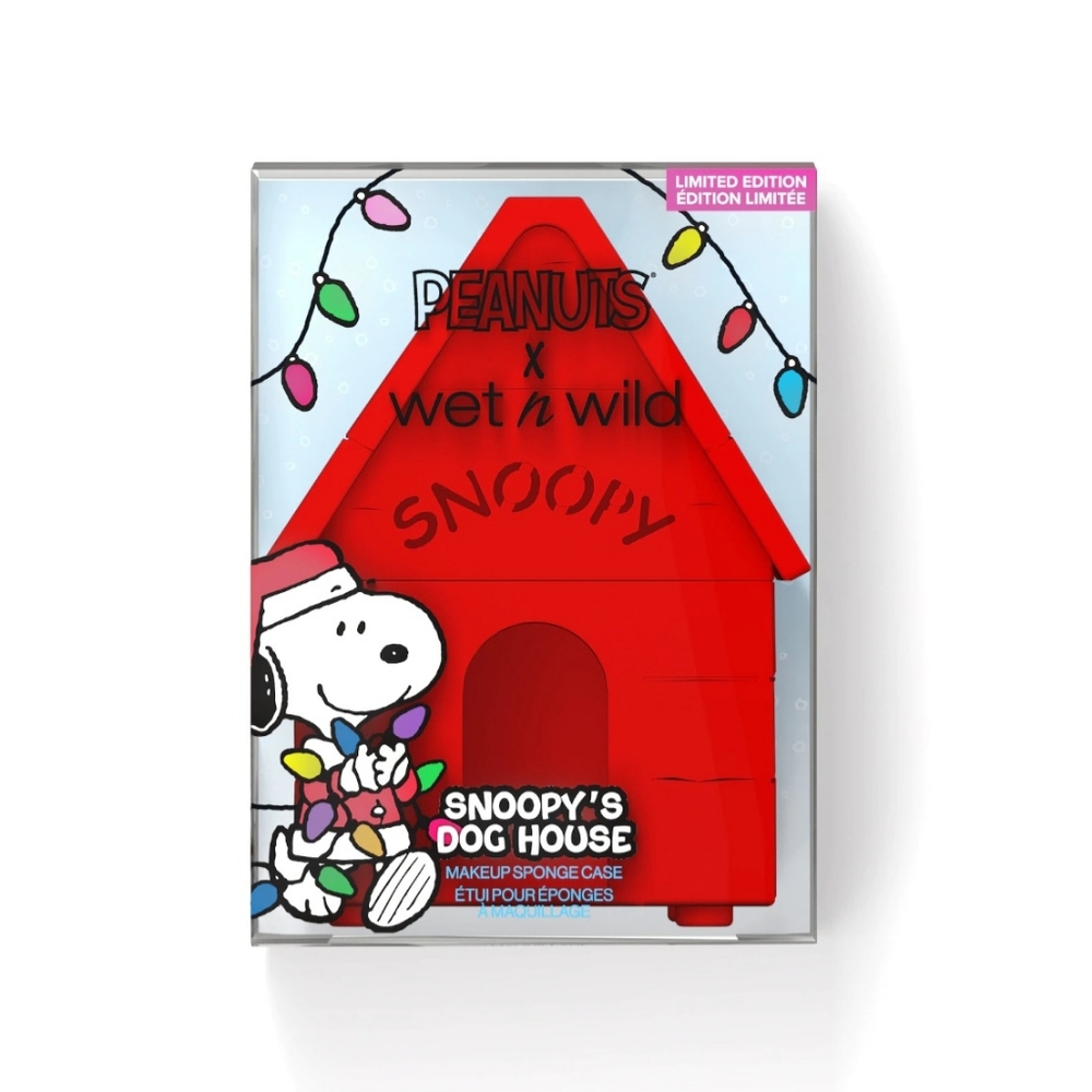FIRM NEW Peanuts x Wet N Wild Snoopys Dog house Makeup Sponge Case